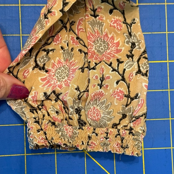 Lucky Brand Pull On Boho Peasant Blouse Tassels Long Sleeves V Neck - Picture 4 of 5